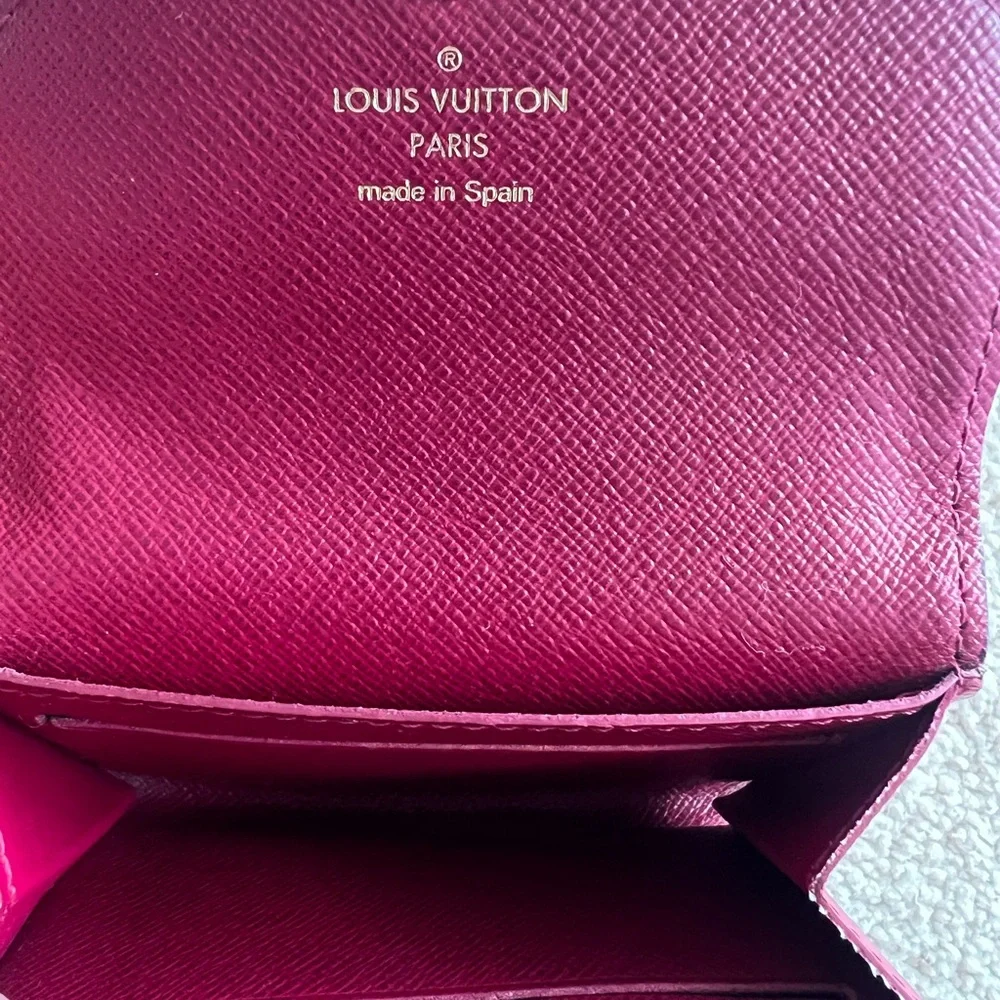 Louis Vuitton Monogram Key & Card Holder Brown with Red Button